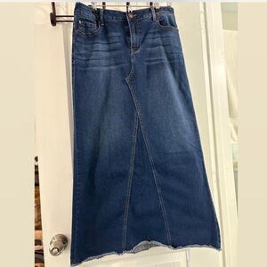 Cato Dark Blue Denim Maxi Skirt